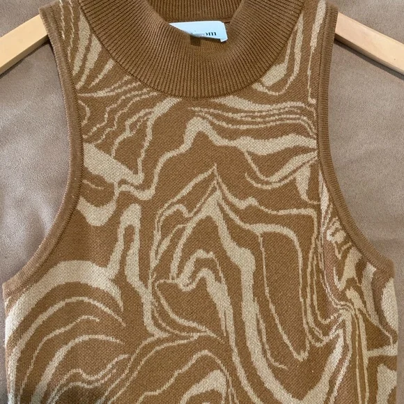Revolve Paloma midi dress, brown & tan swirl - Picture 4 of 11